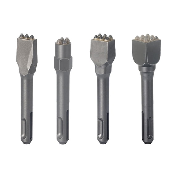 Metal Construction Chiseling Bit with Uniform Tooth Spacing and Lightweight Design for Hammers Drill Compatibility