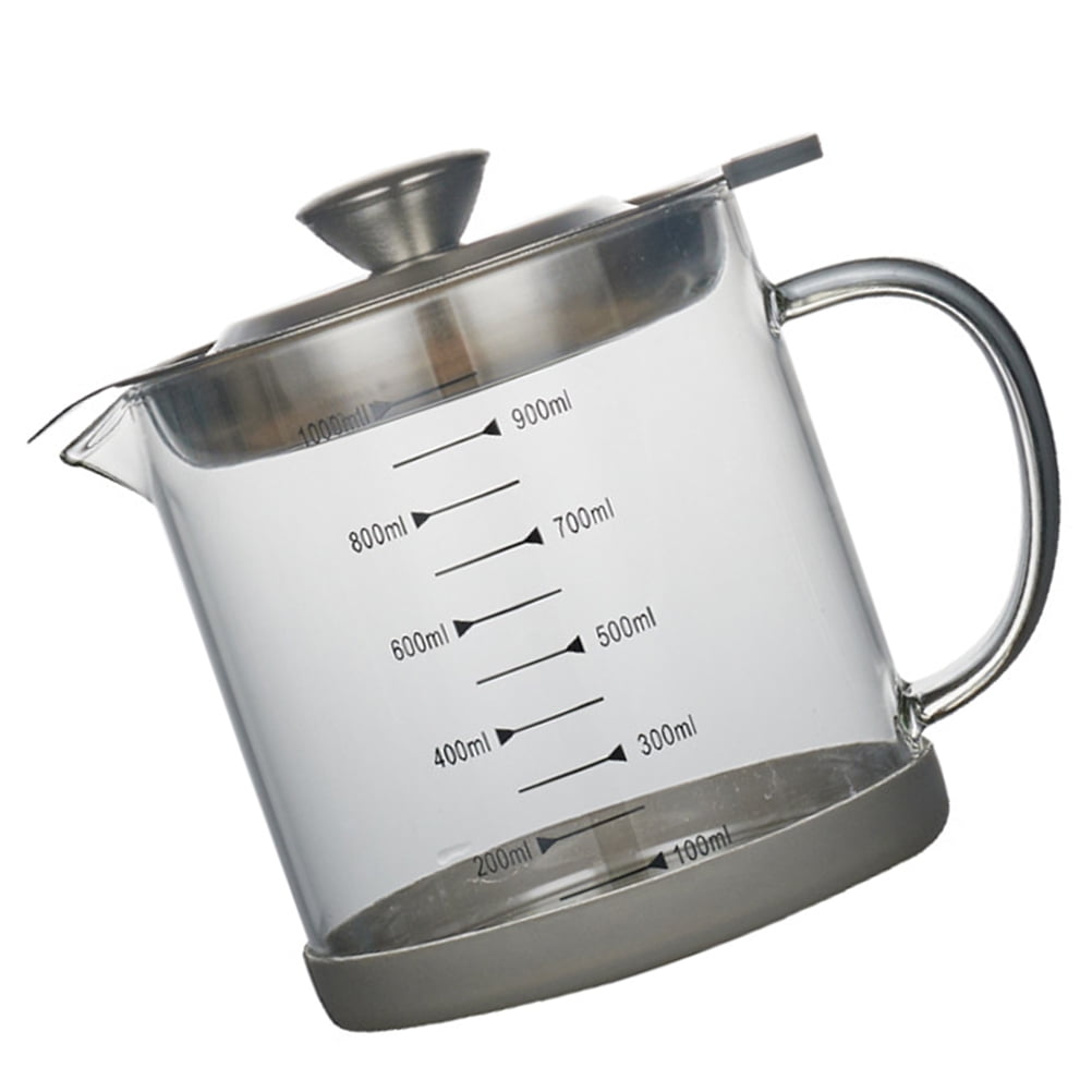 Metal Container Filtered Oil Jug Stainless Steel Diet Strainer Cooking