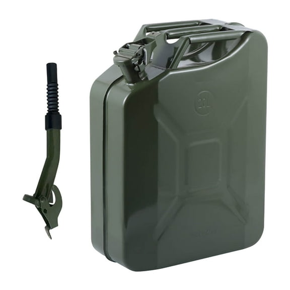 Metal Container with Spout and Handle, 5/10/20L Portable Press-Cap Oil Can with Pouring Spout, Useful Trucks Cars Motorcycle Equipment for Outdoor