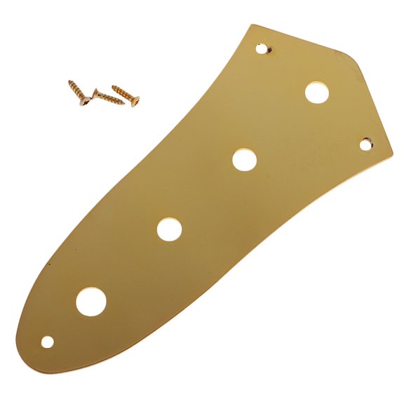 Metal Control Plate 4 Holes Electric Bass Accessories Plate Assembly of Electric Guitar Controlled Golden