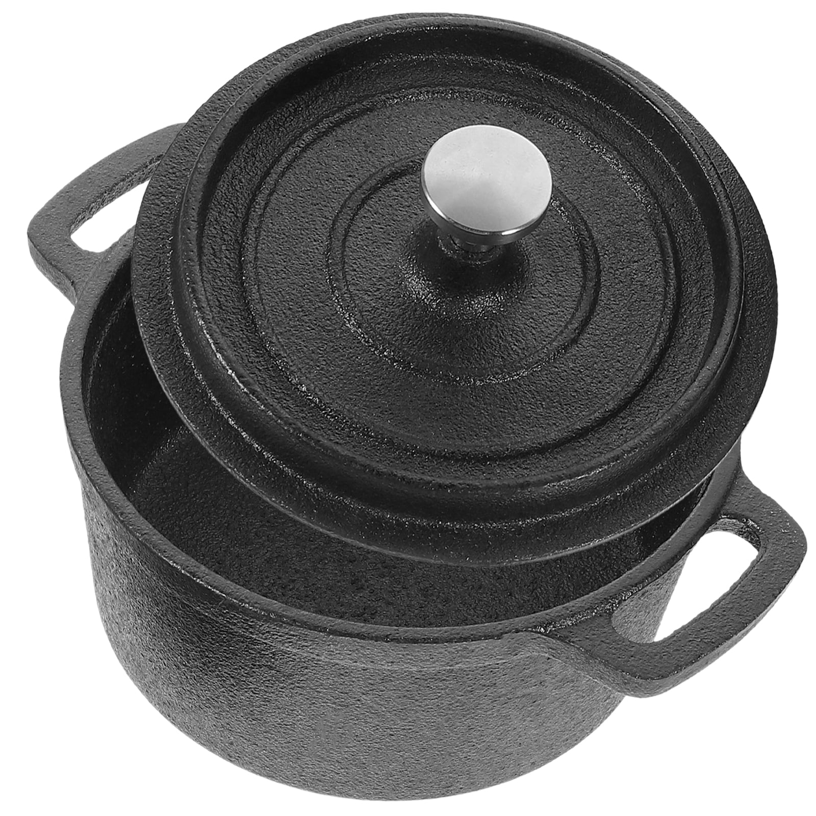 Metal Cooking Utensils Cast Iron Pan with Lid Household Milk