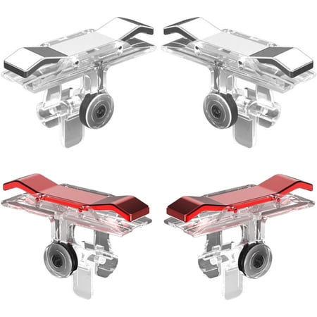 Metal Cooler Metal Buttons 2 Pairs of Mobile Game Controller Assist Tool Gaming Trigger Quick Shooting Button for Outdoor Home Gatillos para Celular Grip