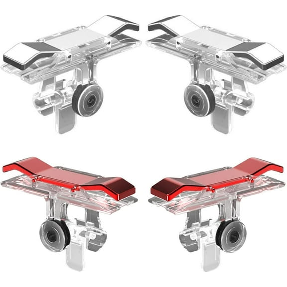 Metal Cooler Metal Buttons 2 Pairs of Mobile Game Controller Assist Tool Gaming Trigger Quick Shooting Button for Outdoor Home Gatillos para Celular Grip