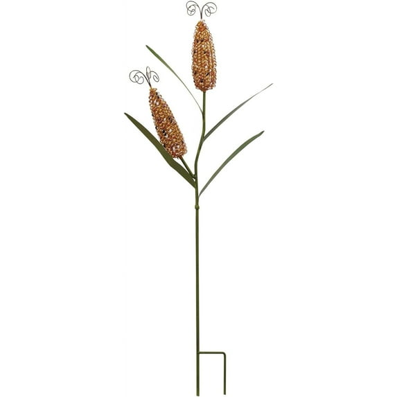 Metal Corn Garden Stake Fall Decor - Autumn Harvest Thanksgiving Outdoor Decoration