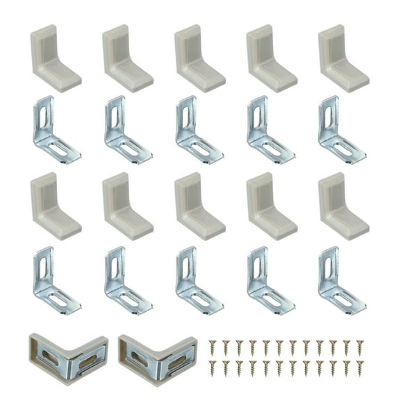 Uxcell Metal Corner Braces L-Shape Bracket Right Angle Board Holder Gray