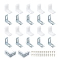 thumbnail image 1 of Uxcell Metal Corner Braces L-Shape Bracket Right Angle Board Holder White, 1 of 7