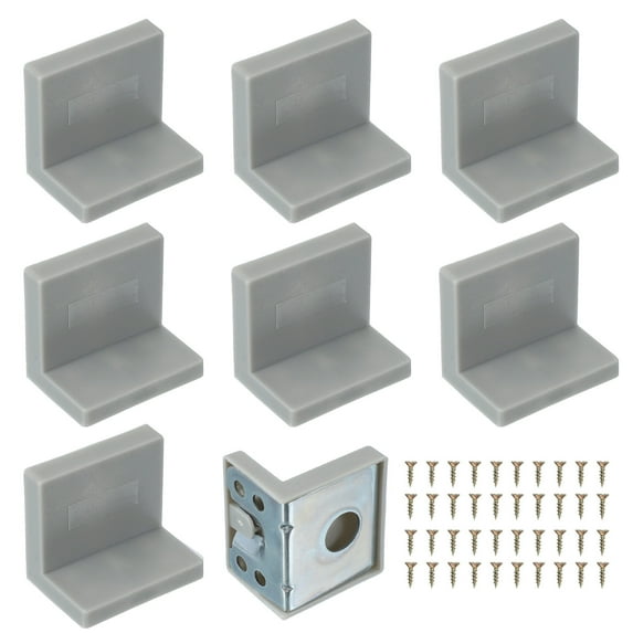 Uxcell Metal Corner Braces, L-Shape Bracket Right Angle Board Holder Gray