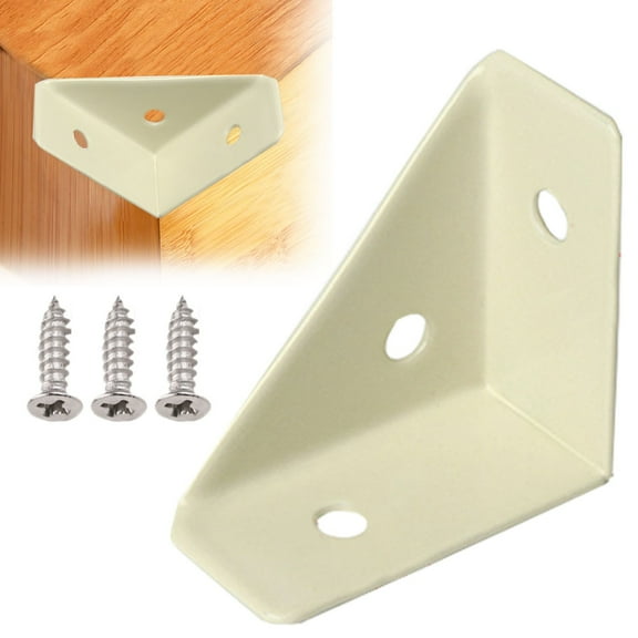Metal Corner Bracket, for Bookshelf Bed Table, Style D, Triangular Corner Bracket Metal Connector with Screws, for Wooden Shelving Furniture, Bookshelf Bed Table Desk, Kingtowag
