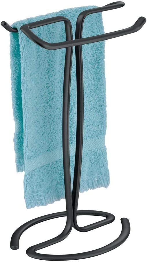 Metal Countertop Hand Towel Holder DoubleSided Stand For Bathroom