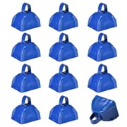 Metal Cowbells - 12 Pack 3 Inch Blue Cow Bells for Sporting Events, Cheering, Spirit, Loud Cow Bell Ideal Hand Percussion Cowbells Noise Makers for Sporting Events, Football Games, and Celebrations