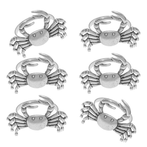 Metal Crablet Shape Napkins Clip Holds Thick or Thin Napkins Firmly During Meals