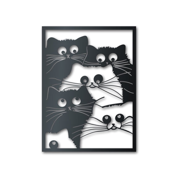 Metal Crazy for Cats Wall Art 12