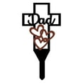 thumbnail image 1 of Metal Cross Garden Stake Graves Cemetery Decorations, Metal Cross Pile Garden Grave Marker Memorial Plaque Stakes for Dad/Mom Deceased Relatives, Outdoor Easter Decoration Wall Decor Lawn Stake, 1 of 7