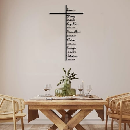 Metal Cross Wall Art 12 Inch, Tree of Life Design Christian Wall Decor for Living Room, Church, Office and Cafe Faith Spaces