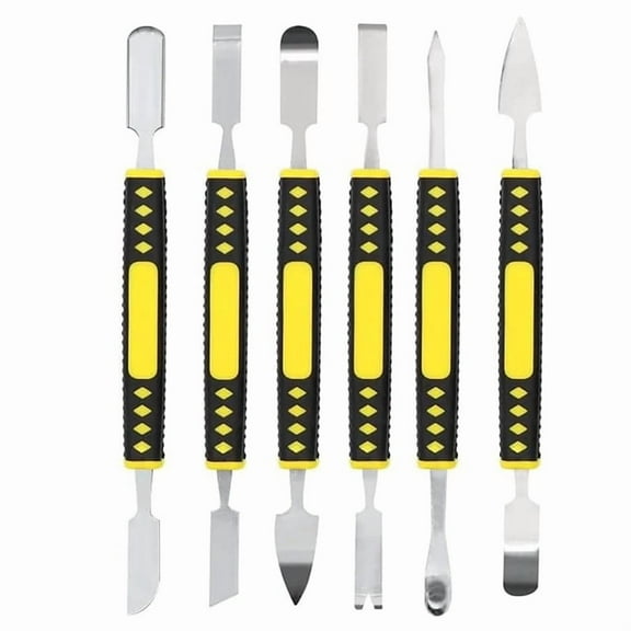 Metal Crowbar 6-Piece Set, Professional Repair Tool Kit for Phone, Double-Edged Opening Pry Tool Strong Practicability,1 * Opening Pry Tool kit