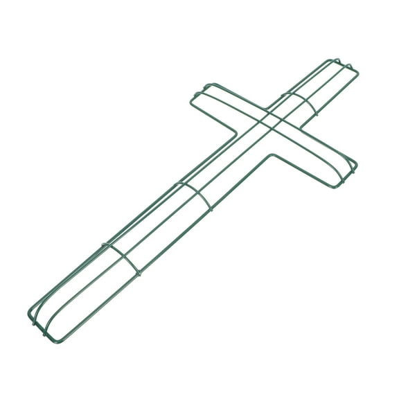 Raindrops Cross Shaped Wreath Holder Iron 1Set 15.7X7.1X2In for Practical Use