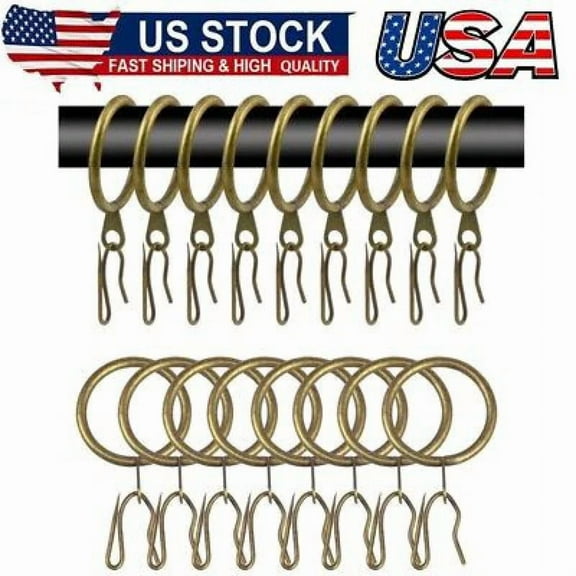Metal Curtain Drapery Rings Curtain Rod Rings And Pins,30Mm Internal Diameter