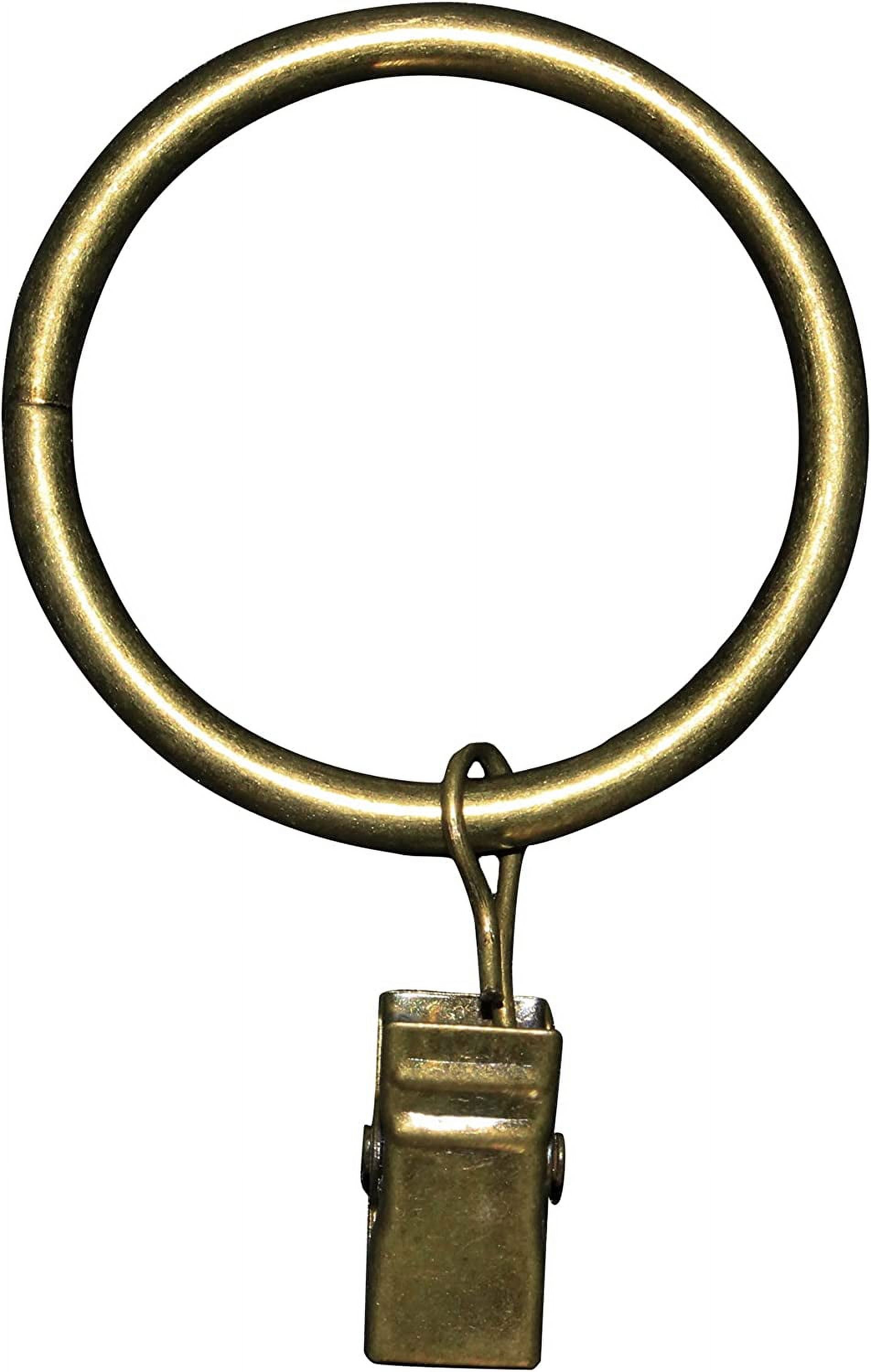 Metal Curtain Rings with Clips Set of 28pcs Bronze Window Hardware 1 ...