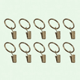 thumbnail image 1 of Metal Curtain Rings with Clips, 1.25 Inch, 24Pcs, Bronze Tone, 1 of 5