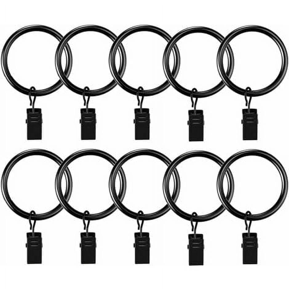 Metal Curtain Rings with Clips Stainless Steel Curtain Rings Window ...