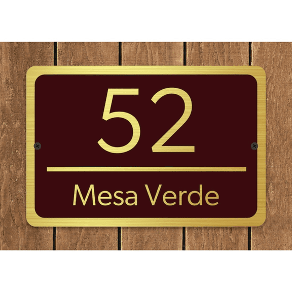 Metal Custom Home Address Plaque
