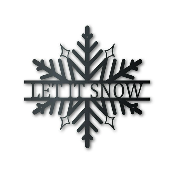 Metal Custom Snowflake Wall Art - Metal Winter Sign - 14 Color Options 24