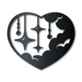 thumbnail image 1 of Metal Custom Starry Heart Wall Art - Metal Sign - 14 Color Options 24, 1 of 5