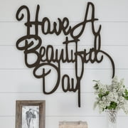 Metal Cutout-Have a Beautiful Day Decorative Wall Sign-3D Word Art Home Accent Décor-Perfect Modern Rustic or Vintage Farmhouse Style by Lavish Home