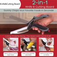 thumbnail image 1 of Metal Cutter 2-in-1 Knife Cutting Board Scissors Home Kitchen Smart Tool, 1 of 7