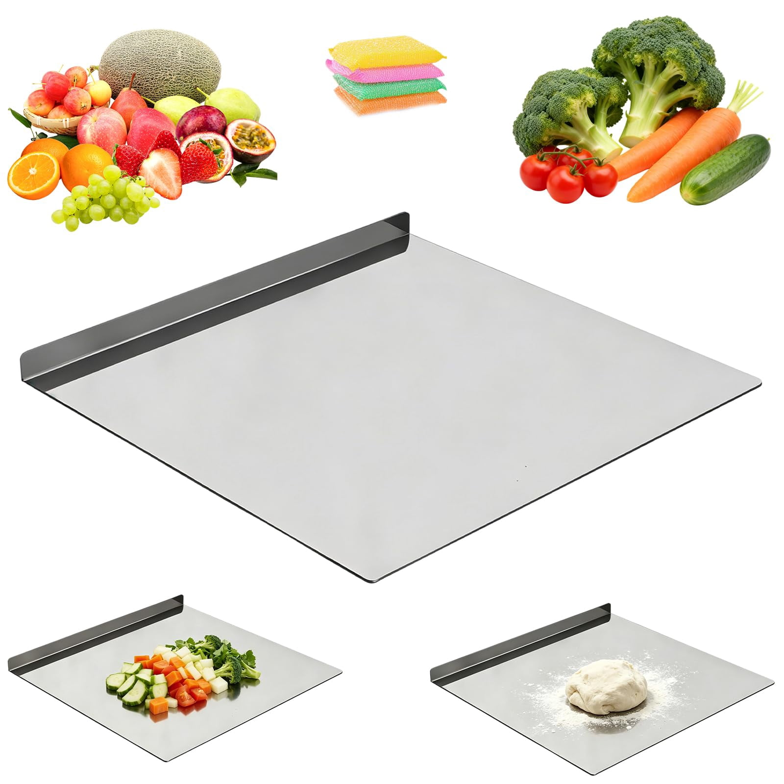 Metal Cutting Board for Meat, Fruits, Vegetables, Bread and Baking Small Cutting Boards