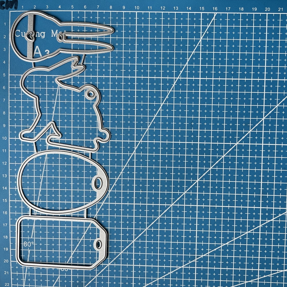 Metal Cutting Dies Easter Bunny &amp; Eggs Diy Scrapbooking Photo Album ...