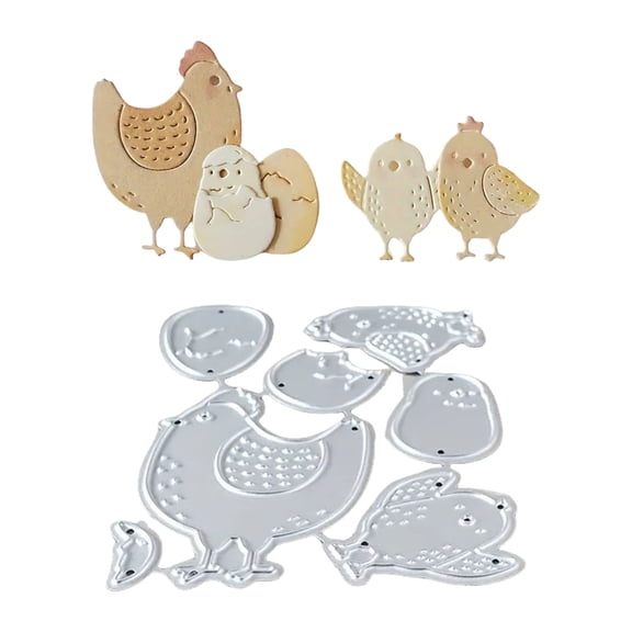 Metal Cutting Dies Easters Chicken Die Cut Templates Molds Embossing Stencils for Album Scrapbooking Paper Decoration
