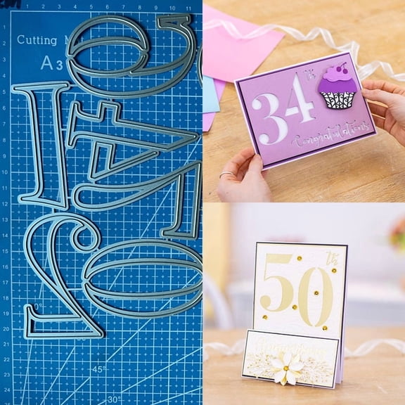 Metal Cutting Dies Large Numbers Diy Scrapbooking Photo Album Decorative Embossing Paper Card Crafts