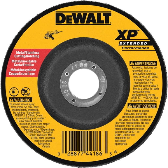 DEWALT ACCESSORIES Metal Cutting Wheel, 7 x .045 x 7/8-In. DW8427