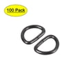 thumbnail image 1 of Uxcell Metal D Ring 0.39"DRings Buckle for Hardware Bags Belts Craft DIY Accessories Black 100Pcs, 1 of 5