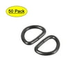thumbnail image 1 of Metal D Ring 0.39"(10mm) D-Rings Buckle for Hardware Bags Belts Craft DIY Accessories Black, 50pcs, 1 of 5