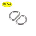 thumbnail image 1 of Metal D Ring 0.39"(10mm) D-Rings Buckle for Hardware Bags Belts Craft DIY Accessories Silver Tone, 150pcs, 1 of 5