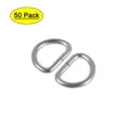 thumbnail image 1 of Metal D Ring 0.39"(10mm) D-Rings Buckle for Hardware Bags Belts Craft DIY Accessories Silver Tone, 50pcs, 1 of 5
