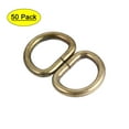 thumbnail image 1 of Metal D Ring 0.51"(13mm) D-Rings Buckle for Hardware Bags Belts Craft DIY Accessories Bronze Tone, 50pcs, 1 of 5