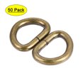 thumbnail image 1 of Metal D Ring 0.63"(16mm) D-Rings Buckle for Hardware Bags Belts Craft DIY Accessories Bronze Tone, 50pcs, 1 of 5