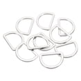 thumbnail image 1 of Uxcell Metal D Ring, Flat Metal D Buckle Solid Dee Rings for Bags Backpack Wallets Leather Straps Webbing Pet Collars Hardware Assorted Silver 15/16" x 17mm, 1 of 7