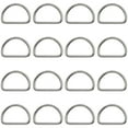 thumbnail image 1 of Metal D Ring Non Welded D-Rings Nickel Plated Silver 0.75 Inch (100 Pack), 1 of 7