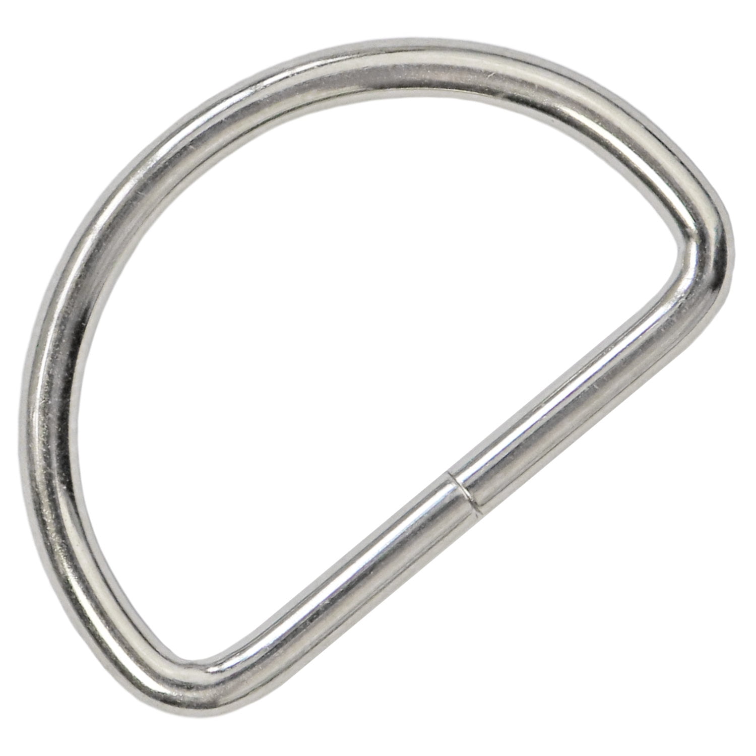 CrocSee Metal D Ring 1 inch Non Welded Nickel Plated Pack of 100 (Large)