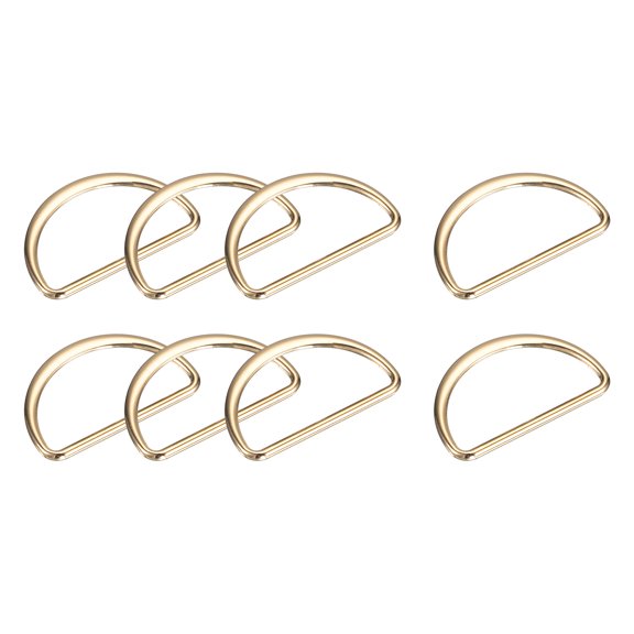 Metal D Rings Buckle, 15 Pack 40mm(1.57") 2.6mm Thick Welded D Rings Buckle, Gold Tone