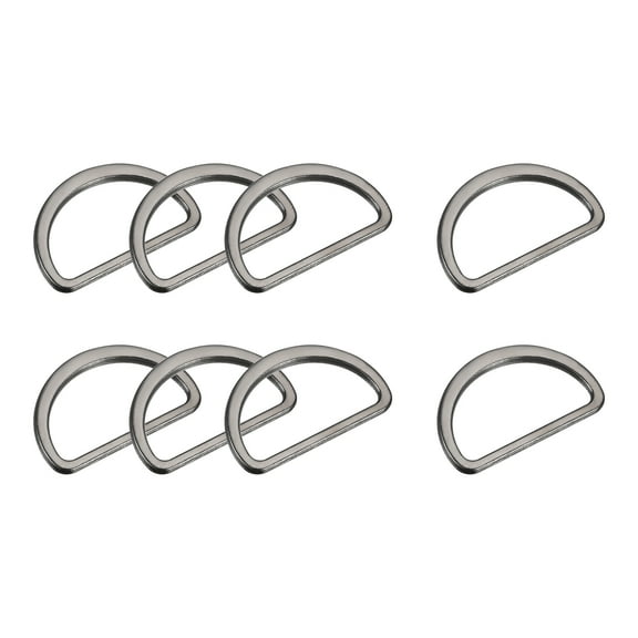 Metal D Rings Buckle, 20 Pack 20mm(0.79") 1.7mm Thick Welded D Rings Buckle, Dark Gray