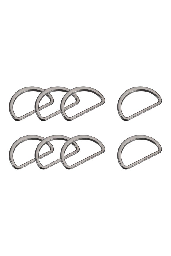 Metal D Rings Buckle, 20 Pack 20mm(0.79") 1.7mm Thick Welded D Rings Buckle, Dark Gray