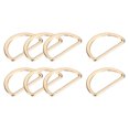 thumbnail image 1 of Metal D Rings Buckle, 20 Pack 25mm(0.98") 2mm Thick Welded D Rings Buckle, Gold Tone, 1 of 5