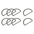 thumbnail image 1 of Metal D Rings Buckle, 20 Pack 50mm(1.97") 2mm Thick Welded D Rings Buckle, Dark Gray, 1 of 5