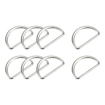 Metal D Rings Buckle, 8 Pack 40mm(1.57") 2.6mm Thick Welded D Rings Buckle, Silver Tone