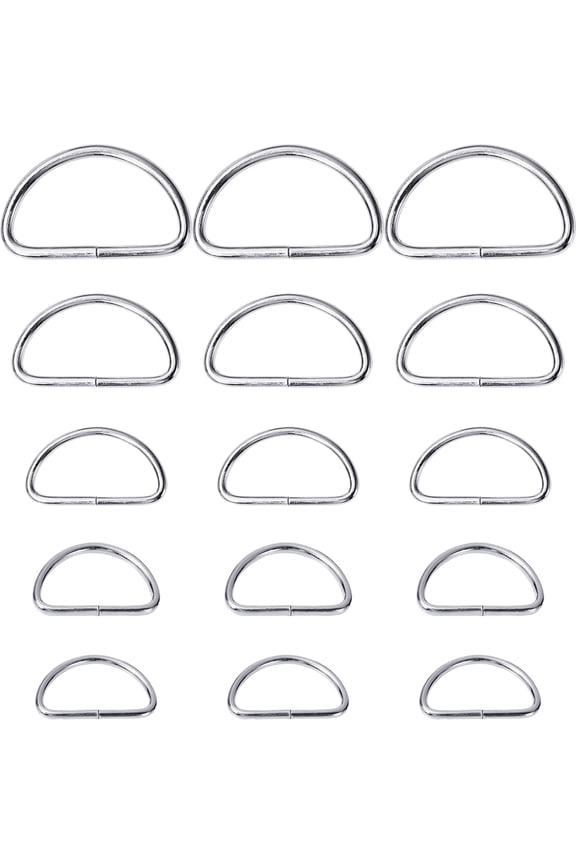 Alloy D Rings for Bags Silver Purse Hardware Metal Buckles for Decoration